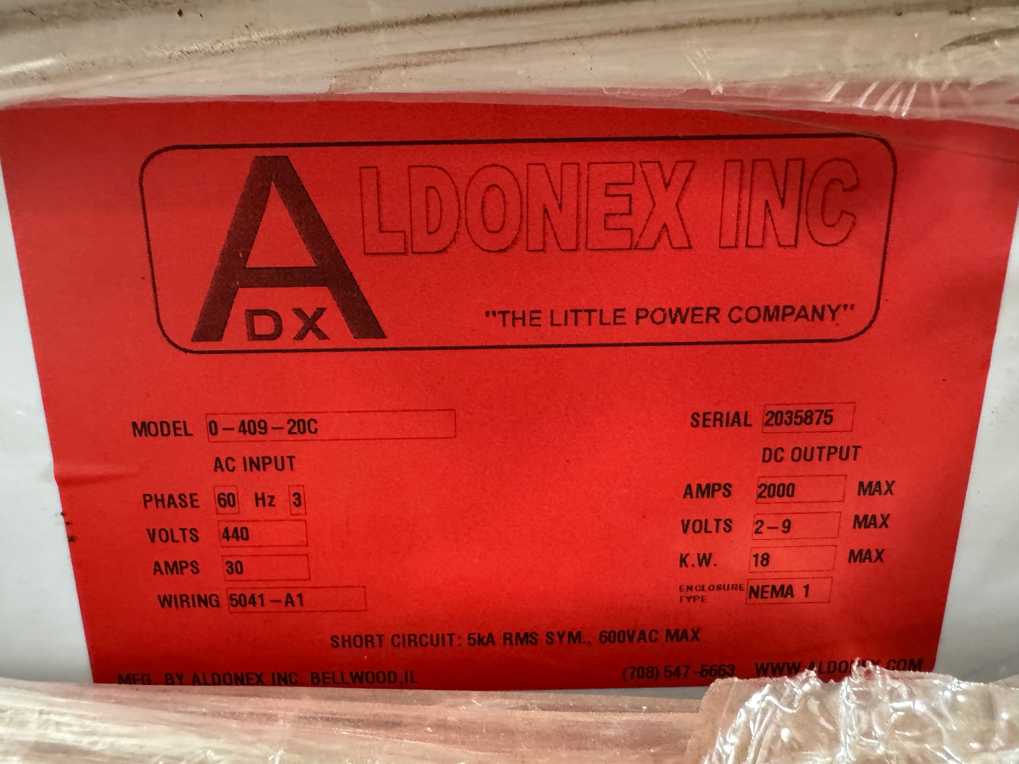 New Rectifier - 2000Amps